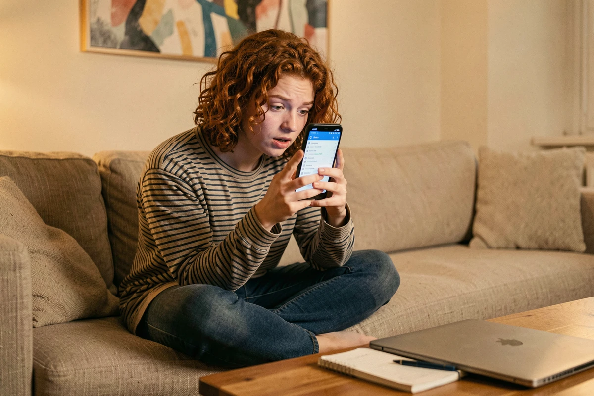 Jeune personne découvrant l'historique du presse-papiers sur Android pour retrouver un texte perdu