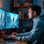 Joueur installant un mod GTA V sur son PC tout en protégeant ses sauvegardes avec une clé USB