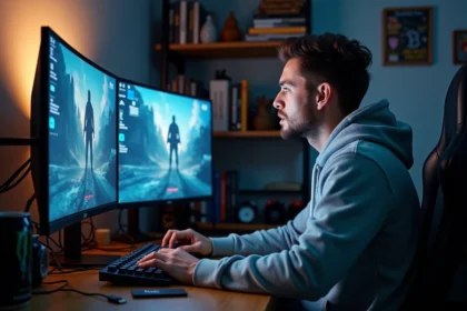 Joueur installant un mod GTA V sur son PC tout en protégeant ses sauvegardes avec une clé USB